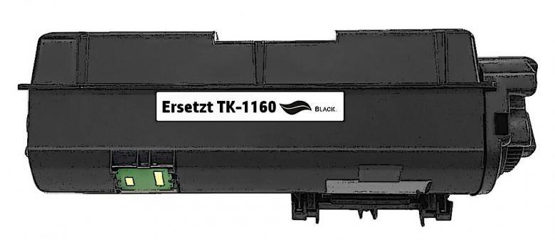 Tonerkassette kompatibel - Schwarz ersetzt TK-1160