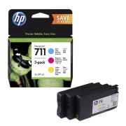 HP 711 (P2V32A) 3er-Pack cyan, magenta, gelb Tintenpatronen